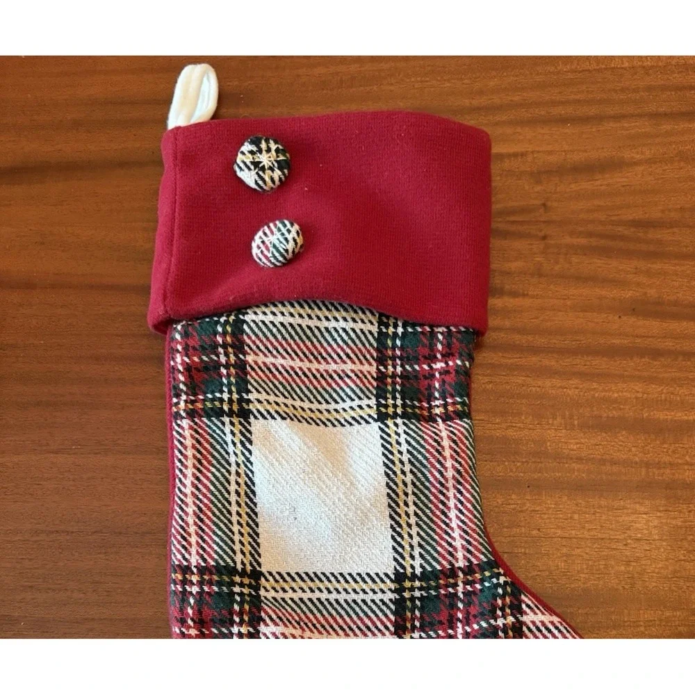 Classic Plaid Christmas Stocking 17